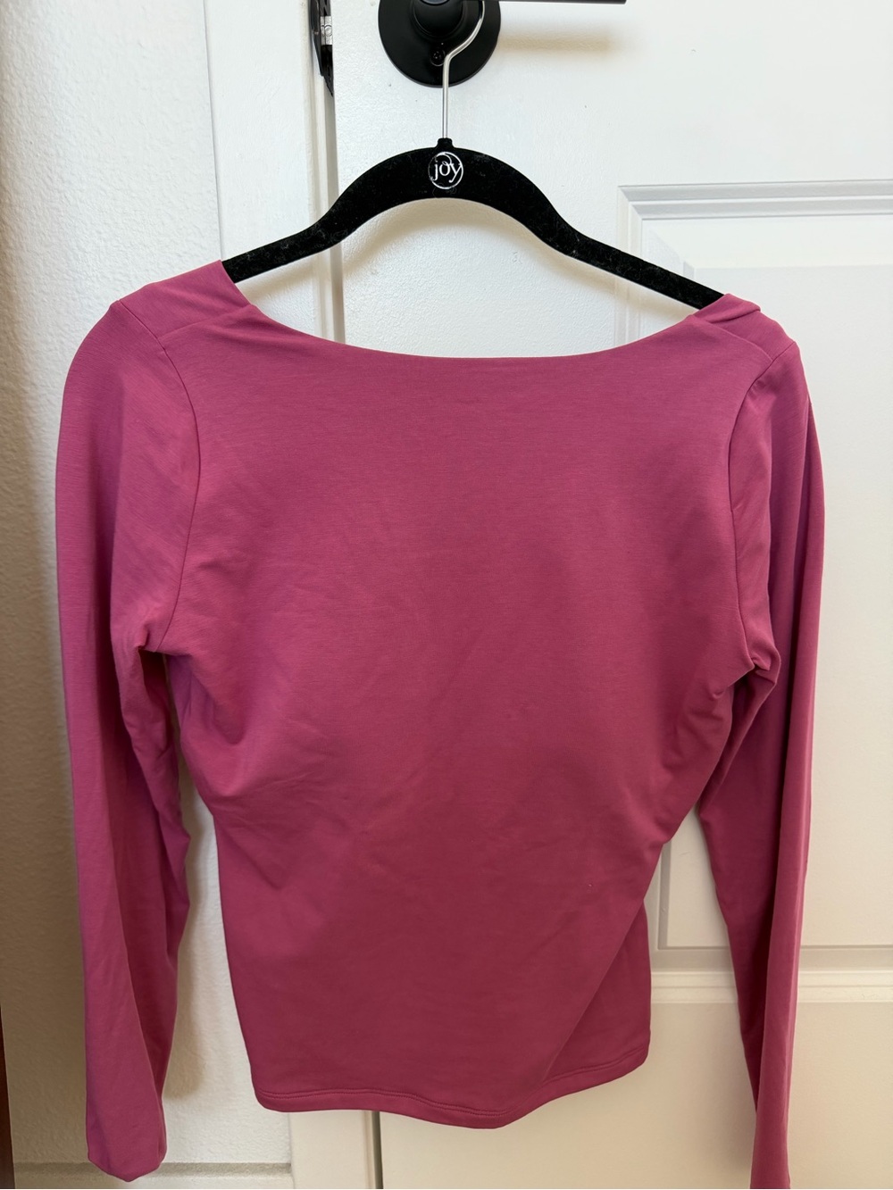 Abercrombie & Fitch Boatneck Long-Sleeve Open Back Top- Built in Bra